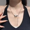 Colar de borboleta gradiente feminino gargantilha gargantilha clavícula corrente acessível luxo nicho design elegante novo estilo quente