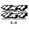 Adesivo de carro para compartimento de carga de coleta 4X4 Adesivo de carro 4WD Adesivo 4WD Domain Tiger Yellow Sea N2 D-MAX Fengjun 7 Gun T70