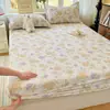 Estilo Fresco e Simples 100% Algodão Lençol de Cama de Solteiro Estampado Protetor de Colchão Desenho Animado Conjunto de Três Peças para Cama de Solteiro/Casal