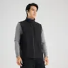 Colete Softshell à prova de vento estilo montanha, com gola alta, forrado com fleece, unissex, simples, esportivo, casual, adequado para ir ao trabalho e para esportes