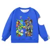 Plantas vs. Ropa Periférica de Zombies Caricatura Pistaplantas Sudadera Infantil Sudadera de Manga Larga Otoño/Invierno Top para Niños