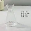 Dispensador de copas de licor estilo chino, copa de sake de vidrio para el hogar, copa de vino pequeña creativa de alto valor, petaca de vino con patrón cónico, utensilios para vino