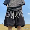 Shorts de Espuma Estilo Europeu e Americano para Homens, Shorts de Cinco Pontos Estilo Americano de Verão, Marca da Moda, Corte Solto Esportivo Ins, Shorts de Basquete Plus Size, Transfronteiriço