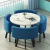Mesa e Cadeiras Simples Modernas para Negócios e Recepção de Convidados, Mesa Redonda Pequena para Lanchonete de Chá com Leite, Mesa de Jantar