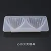Molde de Resina Cristal DIY Papoula Série Oceano Molde de Concha Molde de Silicone Espelho de Concha em Formato de Coração