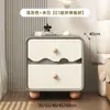Mesita de noche con forma de ola de madera maciza nórdica, muebles de dormitorio modernos, nuevo armario de almacenamiento para dormitorio estilo minimalista de cuero