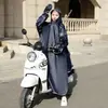 Poncho de lluvia impermeable para bicicletas eléctricas, adecuado tanto para hombres como para mujeres, diseñado para ciclismo al aire libre, con mangas, y disponible en talla de adulto, extragrande y extragrueso