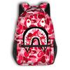 Mochila Escolar Infantil Tubarão Transfronteiriço Bolsa Tote Desenho Animado Mochila Grande com Estampa Total para Meninos, Pedido Mínimo de Uma Peça