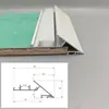 Delgado como el Ala de una Cigarra, Canaleta para Luminaria de Techo Suspendido con Perfil de Borde Biselado, Iluminación de Pared Lineal con Arco de Luz para Sala de Estar