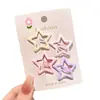Pinzas para el pelo de estrella para niñas pequeñas, pinzas BB para flequillo lateral que no dañan el pelo, lindas pinzas para flequillo, accesorios para el pelo