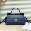 Bolso Cruzado de Hombro Único de Cuero Auténtico con Estampado de Palmeras Horizontal de Color Sólido para Mujer, Bolso Platinum Modelo Nuevo