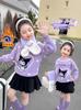 Suéter para Meninas Outono e Inverno 2025 Novo Estilo Infantil Desenho Animado Inverno Bebê Fashion Espesso Quente Tricotado Top