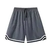 Shorts Casuales de Verano para Hombre Marca de Moda Ins Color Puro Simple Puntadas de Color Contrastante Sueltos Rectos Caídos de Cinco Puntos Pantalones Deportivos