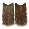 Peluca Transfronteriza para Mujer Extensiones de Cabello de una Pieza Largo Ondulado Rizado Esponjoso Natural Clip Línea de Pesca Pieza de Peluca de Cabello
