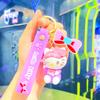 Nuevo Lindo Llavero de Gato Dibujo Animado Chica Corazón Colgante para Bolso Colgante Pareja Máquina de Garra Pequeño Regalo Venta al por Mayor
