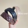 Diadema Ancha de Cuero PU Negro de Moda Estilo Hong Kong para Mujer, Elegante Diadema de Alta Corona de Presión, Versátil para el Uso Diario y Salir