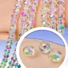 Flash 4/6/8 cuentas planas de cristal boutique cuentas sueltas imitación austriaca accesorios para joyería diy cuentas de vidrio mágico aurora
