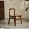 Banqueta Pequena de Nogueira Preta Cadeira Infantil Banco para Trocar Sapatos Banqueta Baixa Doméstica Banco Simples e Fofo para Crianças Todo em Madeira Maciça