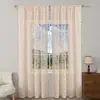 Cortinas Caladas de Encaje con Flores y Hierba Estilo Princesa Transfronterizo Fresco Retro Atmósfera Literaria Gasa Blanca Sala de Estar Balcón