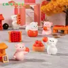 Paisagem em miniatura, figura criativa de urso caqui, boneca fofa para decoração DIY de casa de bonecas, enfeites de carro em miniatura