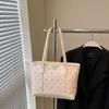 Bolsa Textil para Mujer de Gran Capacidad 2025 Nueva Moda Otoño e Invierno Combinable Casual Bolso de Hombro Bolso Tote de Clase para Estudiantes Universitarios