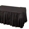 Mantel Desechable Impermeable a Prueba de Aceite de Plástico PE Rosa Azul Falda de Mesa Suministros de Decoración para Hotel Boda Fiesta