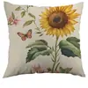 Producto de Amazon Tk Más Vendido Transfronterizo: Sol de Primavera Vintage con Girasoles Rojos y Amarillos y Mariposas en el Aire, Personalizable y Disponible para Mayorista