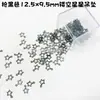 Peça oca em formato de estrela 12,5x9,5mm com argola para pendurar, peças decorativas DIY para bonecas de algodão e fitas de roupa