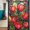 BL153 colorido flor oceano estático adesivo de vidro PVC cola-livre de cola filme de decoração de casa adesivo de vidro da janela