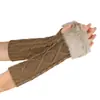 Guantes de Piel Sintética de Conejo con Forma de Rombo para Otoño e Invierno Transfronterizos, Guantes de Piel Sintética de Conejo para Otoño e Invierno, Protectores Cálidos para Muñeca y Manga
