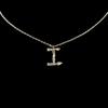 Collar de letras femenino europeo y americano ins collar de circonitas de oro de 18k diseño nicho cadena clavicular temperamento simple cadena de suéter