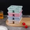 Cajas de Almuerzo Compartimentadas de Paja de Trigo Más Vendidas para Oficinistas, Fiambreras Portátiles de Grado Alimenticio para Estudiantes, Venta al por Mayor desde Fabricantes