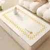 Mantel de Mesa de Silicona Impermeable y a Prueba de Aceite Sin Lavado Mantel para Mesa de Café Sala de Estar 2025 Nuevo Estilo Lujo Ligero Gama Alta Floral Mantel Protector