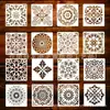 Amazon Mandala Mandala Plantilla de Pintura Asistida Plantilla de Pintura de Pared Tablero de Decoración de Muebles Plantilla de Pintura Hueca
