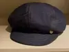 Boina de Mezclilla Estilo Japonés Fábrica Retro Color Sólido Gorra de Periodista Circunferencia de Cabeza Grande Versátil Adelgazante Facial Sombrero de Pintor Transfronterizo