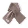 Cachecol unissex curto estilo coreano 100% cashmere puro com um pequeno padrão jacquard floral, quente, grosso, macio e versátil