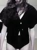 Top de Punto Transfronterizo Europeo y Americano Cárdigan Elegante Otoño 2024 Nuevo Top de Botones con Cuello en V Chaleco para Mujer