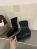Primer Encuentro Botines Marrones Maillard Aumentadores de Altura Estacionales para Mujer Botas 2026 Otoño/Invierno Estilo Francés Tacón Bajo Punta Cuadrada