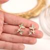 Broche de Mariposa Pequeña Plata 925 Pendientes Elegantes para Niña Moda Combinable Corea del Sur Aretes de Tuerca Súper Hada Mori