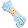 Cordón trenzado de algodón de colores teñido en degradado, de núcleo hilado, para pulsera DIY, cordón, llavero de cuentas, bolsa, muñeca, ganchillo