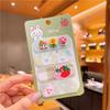 Pegatinas mágicas para niños con velcro de dibujos animados, para bebés, frutas, animales bonitos, para romper el pelo, accesorios para el cabello para mujeres.