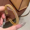 Pulsera Completa de Diamantes Rocío Vintage Medieval Antigua 2024 Nuevo Estilo Chino Oro Abierto de Gama Alta Pulsera Versátil
