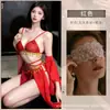 Roupas Temáticas Leves e Elegantes, Princesa Exótica, Dançarina Charmosa, Faixa de Barriga Estilo Antigo, Vestido de Gaze com Renda, Tendência Nacional Sexy, Hanfu Estilo Antigo