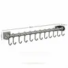 Estante de Almacenamiento para Cocina, Ganchos para Cocina, Barra con Ganchos Móviles, Barra Colgante sin Taladro, Soporte para Espátulas y Cucharas, Almacenamiento Montado en Pared