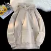 Comercio exterior Europa y Estados Unidos moda de temporada de aguas termales y otoño 360g pesado compuesto color sólido sudadera con capucha camiseta básica en stock