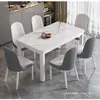 Conjunto de mesa de jantar e cadeiras de vidro temperado para apartamento pequeno, mesa de jantar para casa, sala de estar, casa de aluguel, mesa e cadeiras econômicas