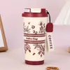 Nueva Taza de café aislada de alta calidad de acero inoxidable 316 de Lirio del Valle, botella de agua portátil, taza de café de moda para mantener el frío
