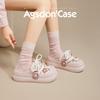 Zuecos Augu Shiden de Suela Gruesa para Mujer 2026 Nuevo Verano Lindos y Divertidos Pantuflas Casuales con Cordones para Interiores y Exteriores