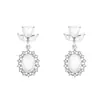 Pendientes de Plata S925 Únicos de Alta Gama Lujo Ligero Cristal Perla Amor 2024 Nuevos Pendientes de Diseño Nicho para Mujer