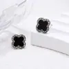 Brincos de moda clássicos e versáteis, acessórios de orelha em formato de cruz e trevo de quatro folhas, elegantes e simples com um toque de luxo, joias cravejadas de diamantes para mulheres atacado